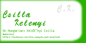 csilla kelenyi business card